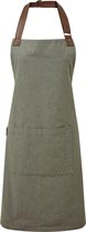 Keukenschort PR144 / apron moss groen oxford katoen / restaurant schort / Horeca kleding