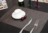 Placemats | Set van 6 stuks | Antraciet |30 x 45cm | Anti-slip |Hittebestendig |Onderhoudsvriendelijk