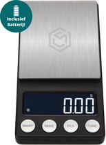 Ease Electronicz digitale mini precisie keukenweegschaal - 0,01 tot 200 gram - 14.2 x 7.5 cm - pocket scale op batterij - weegschaal keuken