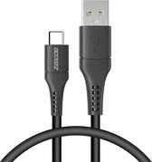 Accezz USB C naar USB kabel - USB-C Kabel - Oplaadkabel Samsung - Snellader - 0,2 meter - Zwart