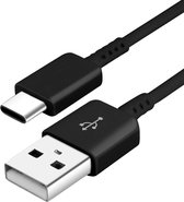 USB C kabel Zwart geschikt voor Samsung S8, S9, S10, S20, S21, S22 Plus & Ultra - Samsung Oplaadkabel - usb c naar usb kabel - oplader kabel - lader - oplader