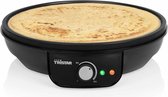 Tristar BP-2637 Crêpemaker – Pannenkoekenmaker - Regelbare thermostaat – Voor pannenkoeken en crêpes - Inclusief Accessoires - Zwart