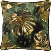 BABEL - Kussenhoes velvet Chive 45x45 cm - groen - Exclusief binnenkussen