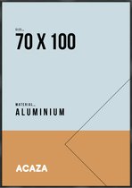 Solid - Fotokader - Formaat 70x100 - Plexiglas/Aluminium - Zwart Aluminium