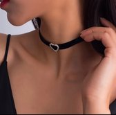 Sexy Zwarte Fluwelen Chokers Kettingen Punk Stijl Verklaring Crystal Love Hearts Ketting Voor Vrouwen Partij Sieraden(valentijn)