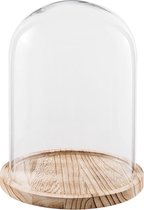 Clayre & Eef Stolp Ø 23x29 cm Glas Rond Glazen Stolp Stolp op Voet