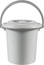 Curver Toiletemmer met deksel - 10L - 31 cm - Lichtgrijs
