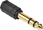 Jack verloopstekker - 6.3 mm naar 3.5 mm - Zwart - Allteq