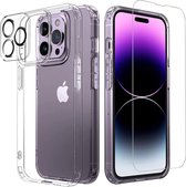 Iphone 14 pro max hoesje - 3 in 1 Set - Iphone 14 pro max screen protector - Iphone 14 pro max case - Iphone 14 pro max camera protector - Twistaxis