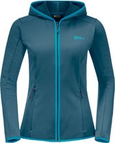 Jack Wolfskin Baiselberg Hooded Fz W - Blue coral - Outdoor Kleding - Fleeces en Truien - Fleece