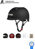 Fiets Helm - Scooter Helm - Snorscooter helm - Snorfiets helm - Elektrische fiets helm - Inclusief LED verlichting - Maat L (hoofdomtrek 58-61cm)