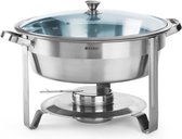 Hendi Chafing Dish Rond- Met Glazen Deksel - Buffetwarmer - 3,5 Liter - Ø39x(H)27cm