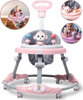 Twinky® Babywalker – Luxe Loopstoel met 3-delige speelset – Loopstoeltje voor Baby inclusief Voetenmat en Steel