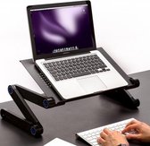 Laptop Tafel | Verstelbaar | laptopstandaard zwart | Wendbaar