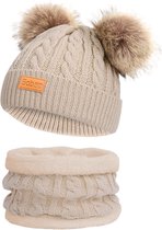 Baboo Baby Muts & Sjaal - Baby Kleding Jongens en Meisjes - Winter Kinderkleding - 0 tot 2 Jaar - Onesize - Beige