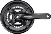 Shimano FC-TY501 Crankset 2x7/8-speed 46-30 tanden, zwart