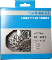 Shimano CS-HG51 cassette 8-speed 11-32t Uitvoering 11-28 tanden