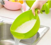 Ontwerp Vergiet Zeef Rijst Waskom Rijstwasser Zeef Groente Fruit Pasta Afdruiprek