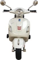 Kinder Vespa Wit Elektrische Kinderscooter Scooter + muziek + spiegels + licentie + verlichting