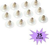 Fako Bijoux® - Oorbel Stoppers / Achterkantjes - 11mm - Goudkleurig - 25 Stuks