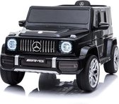 Mercedes-Benz G63 AMG 12V Accu auto Elektrische Kinderauto met Bluetooth, Leren zitje, Rubberen banden en Afstandsbediening (Zwart)