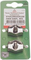 Staaldraadklem 3mm SIMPL R.V.S