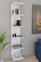 Pochon Home - Boekenkast - Wit - 180x34x29- Vakkenkast - Wandkast