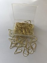 Paperclips Druppel Goudkleurig  -2,5 cm - 50 stuks