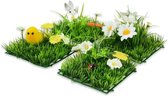 Set van 4 grasmatjes met paas decoratie / versiering / pasen decoratie / paastafel