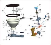 Complete handpomp voor onderwatertoilet