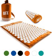 #DoYourYoga - Yogaset - Yogamat van Jute/PVC 183x61x0,5cm (oranje) - yogariem/yogabelt - kurken yogablok - oranje