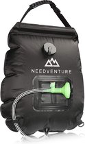 Needventure Solar Douche - Camping Douchezak - Buiten Douche - Tuindouche - Inclusief Thermometer - Waterzak Met Douchekop - 20L - Zwart