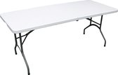 ERRO Campingtafel - Vouwtafel - 180x74x72 cm - Wit - Voor 8 personen