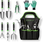 Zenway Professionele Premium Tuingereedschapset - 100% Roestvrij Staal - 8 Delig