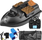 Needventure GPS Voerboot Deluxe - Voerboten Karper - Karpervissen - Hengelsport - Hook Release - 500M Bereik - 3 Voerbakken - 4kg Laadvermogen - Inclusief Afstandsbediening & Nachtlamp - Extra Accu