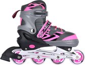 Street Rider Inline Skates - Verstelbaar - Skeeler - Roze/ Grijs - Maat 35/38