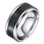 Smart Ring - waterdichte temperatuursensor - Intelligente Smart Ring - Ring - Finger Wear - Veranderen - multifunctionele kleurenprinter - Temperatuur Rings - (Color: Silver, Size: 7)