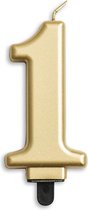 Wefiesta Verjaardagskaars Cijfer 1 Wax 7,8 Cm Goud