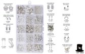 Bob Online ™ – Sieraden Maken Starter Set – Startersset Zelf Sieraden Maken Volwassenen Pakket – DIY Sieraden Starterpakket – Sieraden Onderdelen Setje – Jewelry Making Set – Jewelry Making Kit – Oorbellen / Hanger / Armbanden Maken – ca. 1079 Stuks