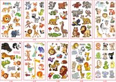 Dieren Tattoo Stickers - 5 Vellen - Jungle Dieren Plakplaatjes - Tijdelijke Tatoeages - Kinder Tattoos - Neptattoo - Tijdelijke Tattoo - Traktatie - Jungle - Tattoo voor Kinderen - Plaktattoo Dieren - Meisjes Tattoo - Jongens Tattoo