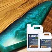 Epoxy giethars | 1 KG | Pourpoxy | Crystal Clear | Tot 5 cm gieten| Epoxyhars |bevat UV blocker