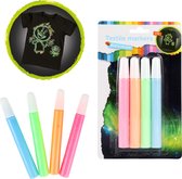 Toi-Toys Textielstiften Glow In The Dark - 4 Stiften