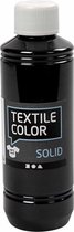 Creotime Textile Solid, zwart, dekkend, 250 ml