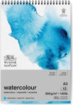 Winsor & Newton Classic Aquarelpapier Grain fin Spiraalblok 300gr 12 vel A3