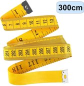 Fako Bijoux® - Meetlint 3 Meter - Meetlint Lichaam - Meetband - Klussen Meetlint - Lintmeter - Hobby Meetlint - 300cm - Geel