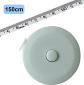 Fako Bijoux® - Rolmaat - Meetlint Lichaam - Meetband - Klussen Meetlint - Lintmeter - Hobby Meetlint - Uittrekbaar - 150cm - Groen