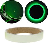 WiseGoods Lichtgevende Glow in The Dark Tape - Veiligheidstape - Waarschuwingstape - Plakband Markering - 1.5 x 100 cm - Groen