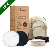 Bamboozy 12 Zwart + Wit Wasbare Wattenschijfjes Herbruikbare Wattenschijfjes Zero Waste Duurzame Bamboe