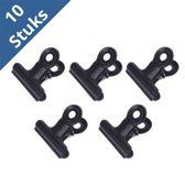 Bulldog Clip - 10 Stuks - Papierklem Zwart - 31mm