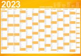 Wandkalender Muurkalender Jaarlijkse planner 100 x 70 met vakanties en feestdagen gevouwen tot posterformaat